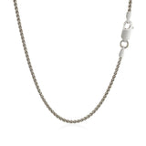 Sterling Silver Rhodium Plated Wheat Chain (1.30 mm) - Premium Chains - Just $41.99! Shop now at Pulse Designer Fashion