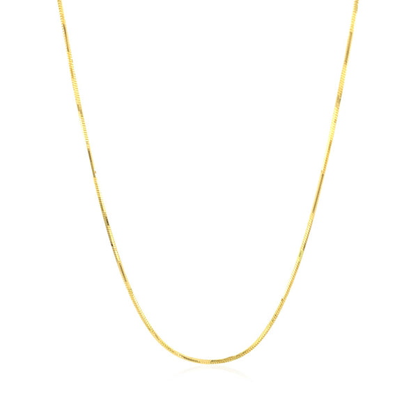 14k Yellow Gold Octagonal Shiny Snake Chain (0.85 mm) - Premium Chains - Just $500.99! Shop now at Pulse Designer Fashion