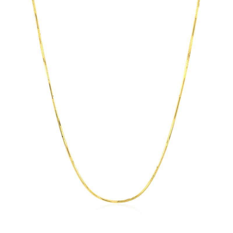 14k Yellow Gold Octagonal Shiny Snake Chain (0.85 mm) - Premium Chains - Just $500.99! Shop now at Pulse Designer Fashion