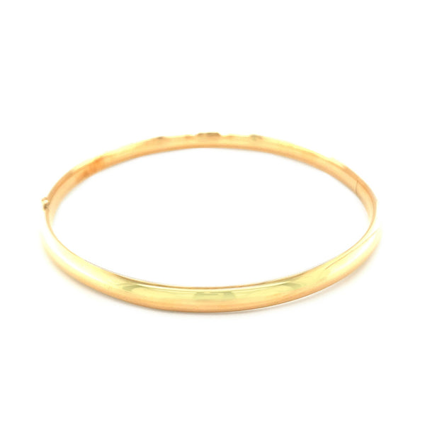 Classic Bangle in 14k Yellow Gold (5.00 mm) - Premium Bangles - Just $824.99! Shop now at Pulse Designer Fashion