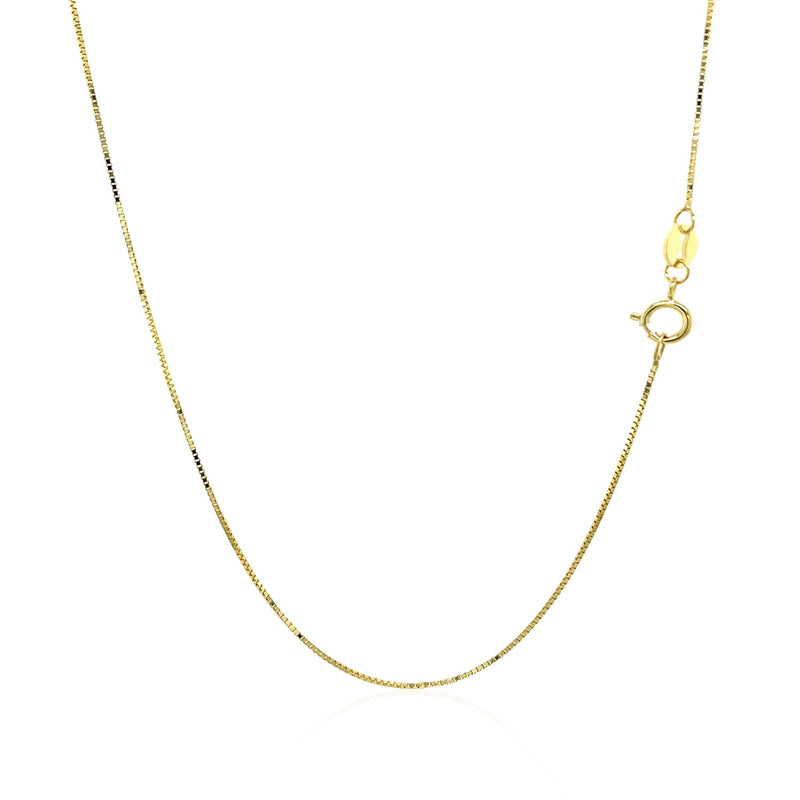 10k Yellow Gold Classic Box Chain (0.60 mm) - Premium Chains - Just $111.99! Shop now at Pulse Designer Fashion