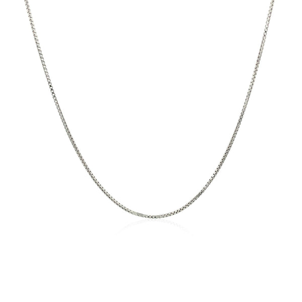 Sterling Silver Rhodium Plated Box Chain (0.70 mm) - Premium Chains - Just $14.99! Shop now at Pulse Designer Fashion