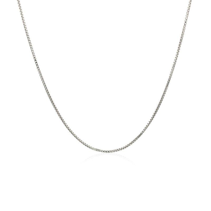 Sterling Silver Rhodium Plated Box Chain (0.70 mm) - Premium Chains - Just $14.99! Shop now at Pulse Designer Fashion