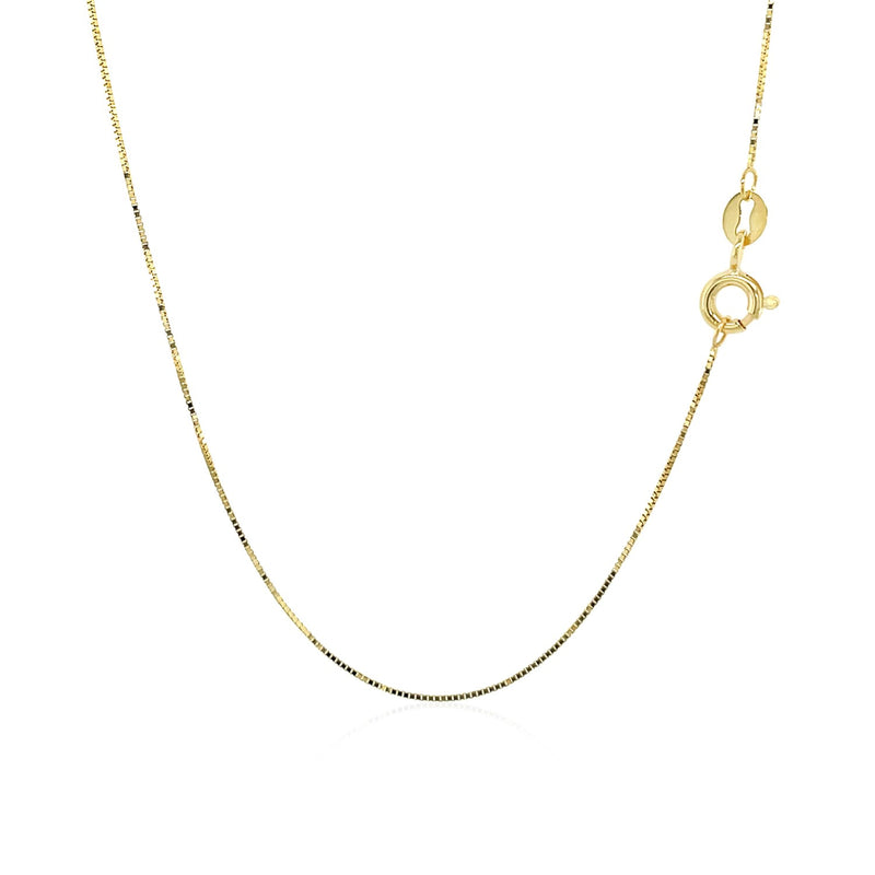 10k Yellow Gold Classic Box Chain (0.45 mm) - Premium Chains - Just $99.99! Shop now at Pulse Designer Fashion