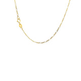 14k Yellow Gold Solid Figaro Chain (1.30 mm) - Premium Chains - Just $225.99! Shop now at Pulse Designer Fashion