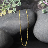 14k Yellow Gold Solid Figaro Chain (1.30 mm) - Premium Chains - Just $225.99! Shop now at Pulse Designer Fashion