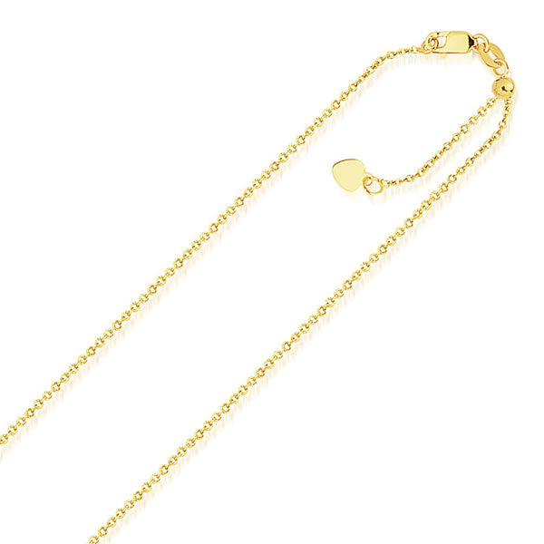 14k Yellow Gold Singapore Style Adjustable Chain (1.40 mm) - Premium Chains - Just $389.99! Shop now at Pulse Designer Fashion