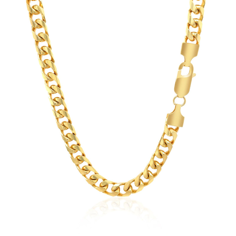 14k Yellow Gold Solid Miami Cuban Chain (6.00 mm) - Premium Chains - Just $6949.99! Shop now at Pulse Designer Fashion