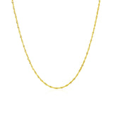 14k Yellow Gold Singapore Chain (1.10 mm) - Premium Chains - Just $76.99! Shop now at Pulse Designer Fashion