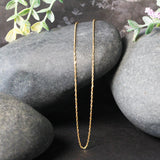 14k Yellow Gold Singapore Chain (1.10 mm) - Premium Chains - Just $76.99! Shop now at Pulse Designer Fashion