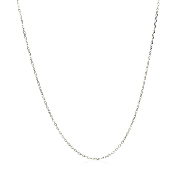 Sterling Silver Rhodium Plated Cable Chain (0.80 mm) - Premium Chains - Just $15.99! Shop now at Pulse Designer Fashion