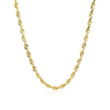 10k Yellow Gold Solid Diamond Cut Rope Chain (3.00 mm) - Premium Chains - Just $1115.99! Shop now at Pulse Designer Fashion