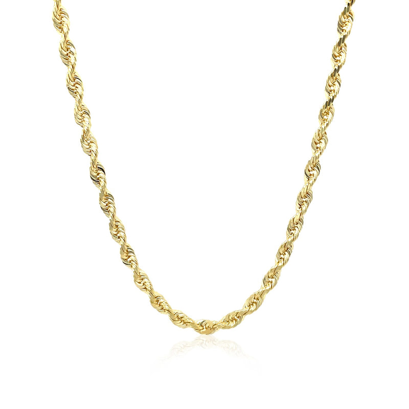 10k Yellow Gold Solid Diamond Cut Rope Chain (3.00 mm) - Premium Chains - Just $1115.99! Shop now at Pulse Designer Fashion