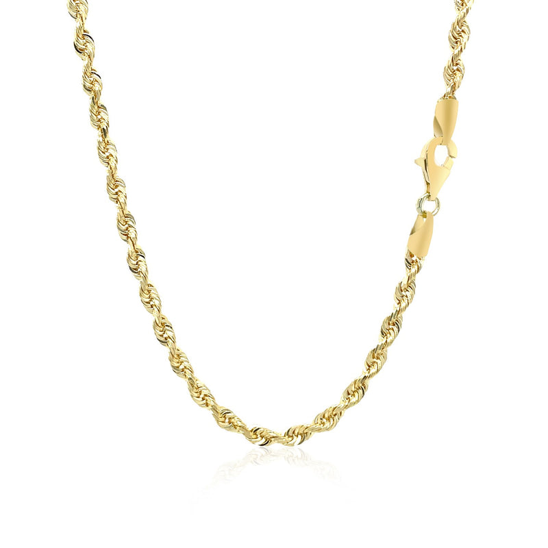 10k Yellow Gold Solid Diamond Cut Rope Chain (3.00 mm) - Premium Chains - Just $1115.99! Shop now at Pulse Designer Fashion