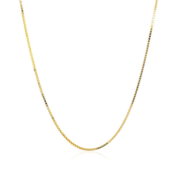 18k Yellow Gold Box Chain 0.8mm (0.78 mm) - Premium Chains - Just $514.99! Shop now at Pulse Designer Fashion