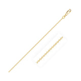 14k Yellow Gold Diamond Cut Cable Link Chain (0.87 mm) - Premium Chains - Just $170.99! Shop now at Pulse Designer Fashion