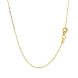 14k Yellow Gold Diamond Cut Cable Link Chain (0.87 mm) - Premium Chains - Just $170.99! Shop now at Pulse Designer Fashion