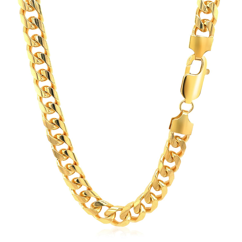 14k Yellow Gold Solid Miami Cuban Chain (7.20 mm) - Premium Chains - Just $11232.99! Shop now at Pulse Designer Fashion