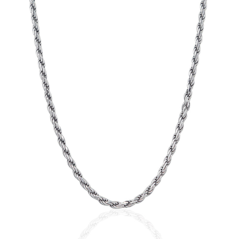 Sterling Silver Diamond Cut Rope Style Chain (3.60 mm) - Premium Chains - Just $223.99! Shop now at Pulse Designer Fashion