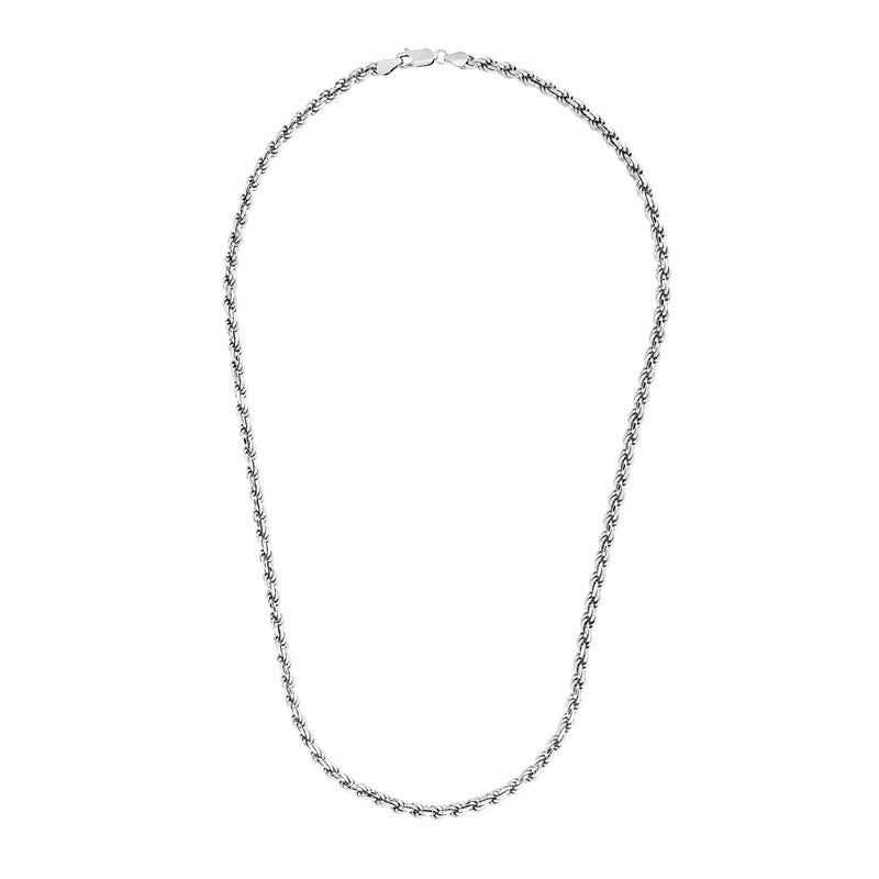 Sterling Silver Diamond Cut Rope Style Chain (3.60 mm) - Premium Chains - Just $223.99! Shop now at Pulse Designer Fashion