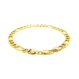 14k Yellow Gold Lite Figaro Bracelet (6.60 mm) - Premium Bracelets - Just $818.99! Shop now at Pulse Designer Fashion