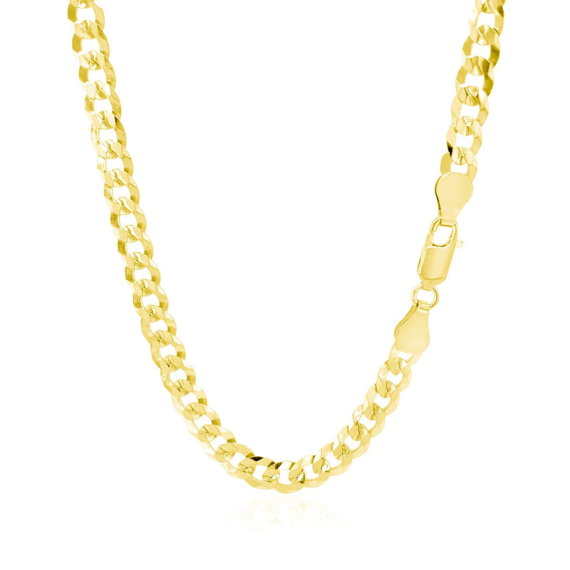 10k Yellow Gold Curb Chain (5.70 mm) - Premium Chains - Just $1740.99! Shop now at Pulse Designer Fashion