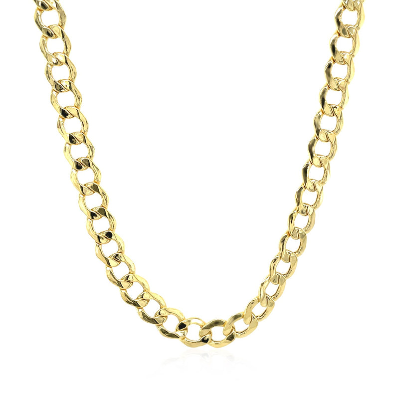 14k Yellow Gold Curb Chain (5.30 mm) - Premium Chains - Just $1246.99! Shop now at Pulse Designer Fashion