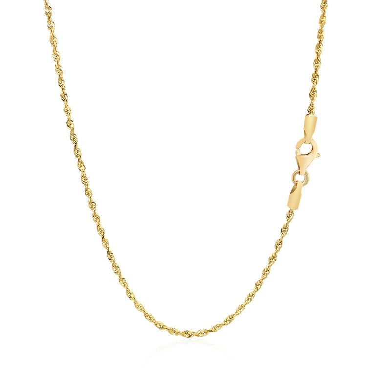 14k Yellow Gold Solid Diamond Cut Rope Chain (1.60 mm) - Premium Chains - Just $502.99! Shop now at Pulse Designer Fashion