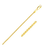 14k Yellow Gold Round Wheat Chain (2.10 mm) - Premium Chains - Just $1045.99! Shop now at Pulse Designer Fashion