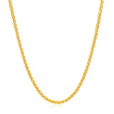 14k Yellow Gold Round Wheat Chain (2.10 mm) - Premium Chains - Just $1045.99! Shop now at Pulse Designer Fashion