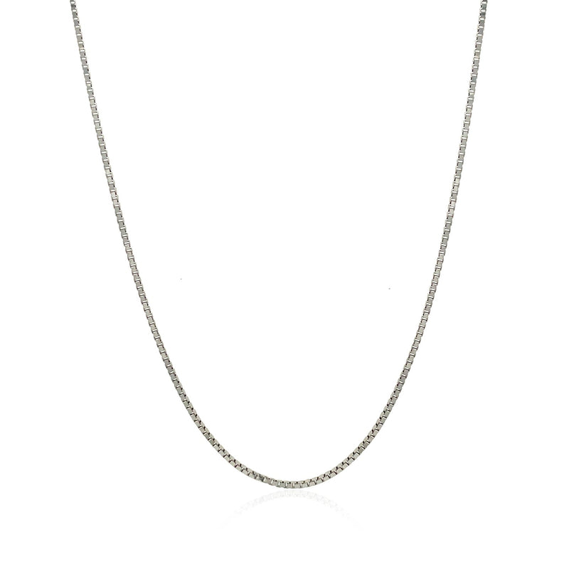 14k White Gold Classic Box Chain (0.85 mm) - Premium Chains - Just $425.99! Shop now at Pulse Designer Fashion