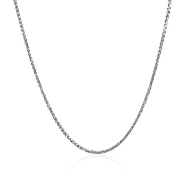 14k White Gold Diamond Cut Round Wheat Chain (1.20 mm) - Premium Chains - Just $420.99! Shop now at Pulse Designer Fashion