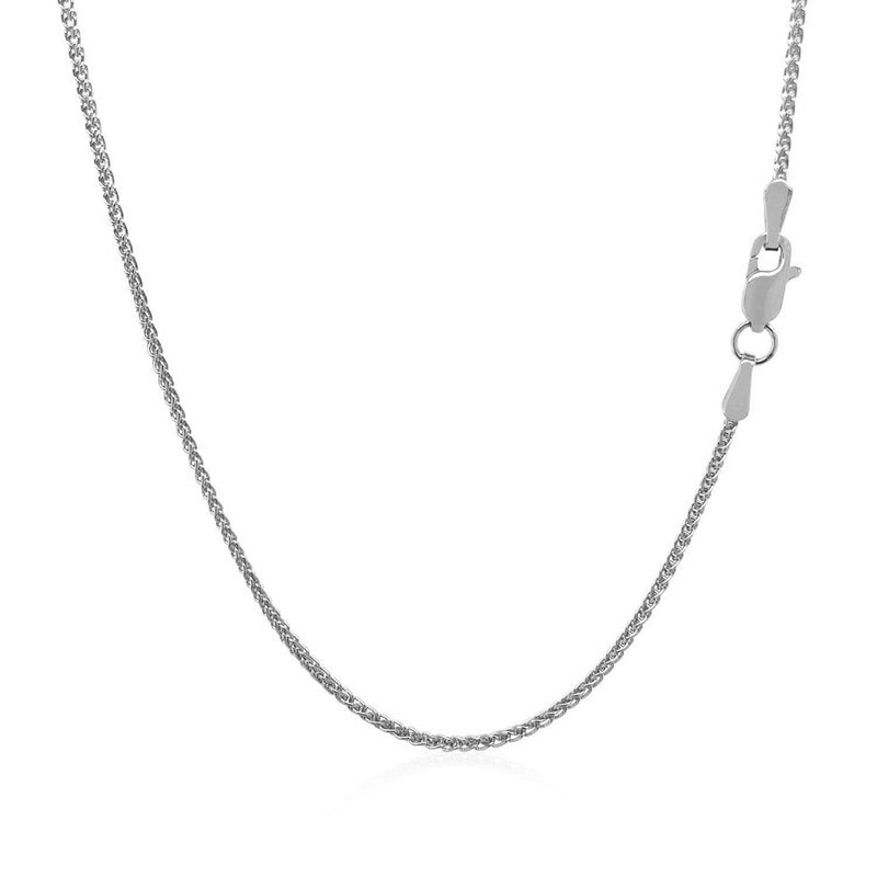 14k White Gold Diamond Cut Round Wheat Chain (1.20 mm) - Premium Chains - Just $420.99! Shop now at Pulse Designer Fashion