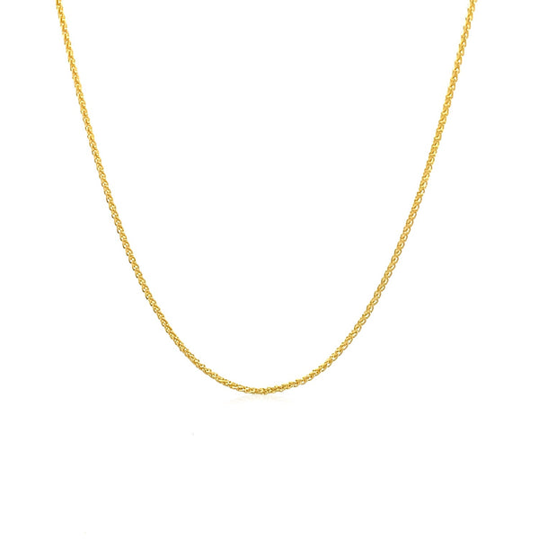 14k Yellow Gold Round Wheat Chain (1.00 mm) - Premium Chains - Just $325.99! Shop now at Pulse Designer Fashion