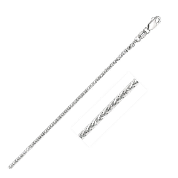 14k White Gold Square Wheat Chain (1.80 mm) - Premium Chains - Just $487.99! Shop now at Pulse Designer Fashion