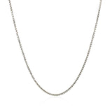 Sterling Silver Rhodium Plated Box Chain (1.10 mm) - Premium Chains - Just $30.99! Shop now at Pulse Designer Fashion