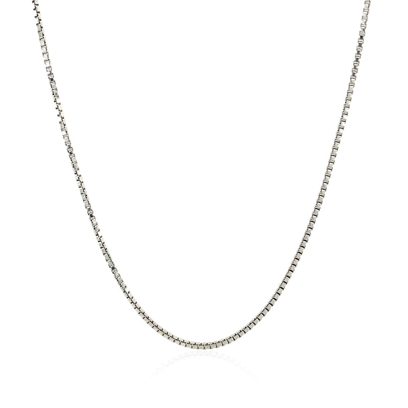 Sterling Silver Rhodium Plated Box Chain (1.10 mm) - Premium Chains - Just $30.99! Shop now at Pulse Designer Fashion