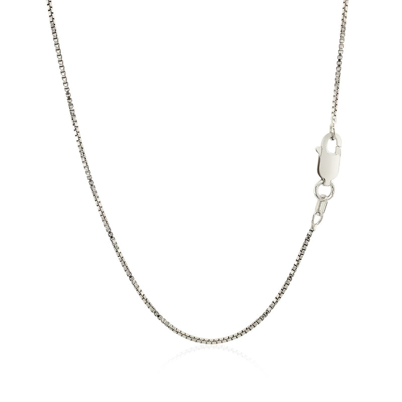 Sterling Silver Rhodium Plated Box Chain (1.10 mm) - Premium Chains - Just $30.99! Shop now at Pulse Designer Fashion