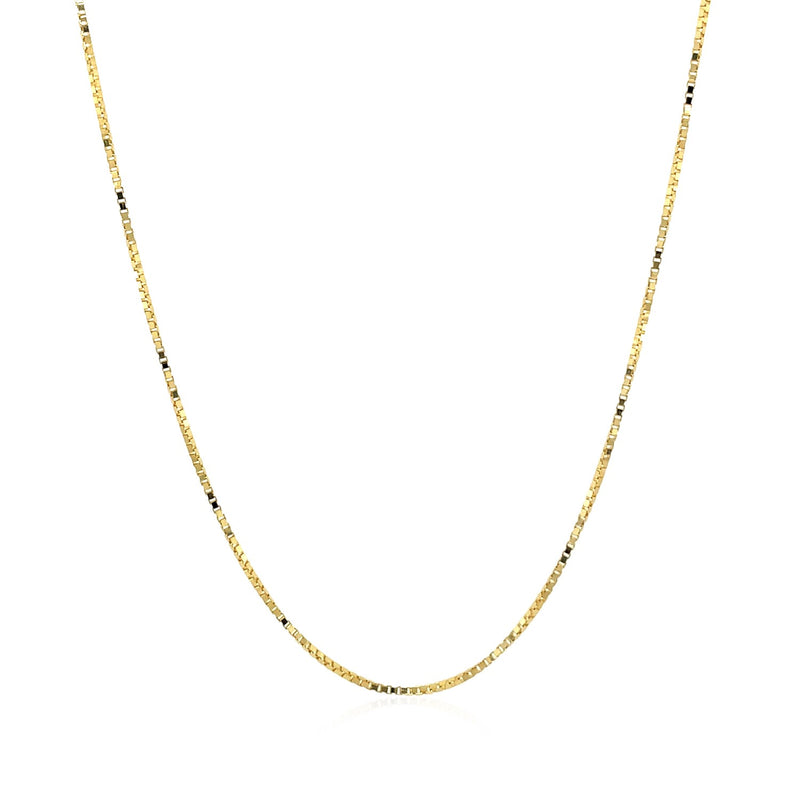 14k Yellow Gold Classic Box Chain (0.68 mm) - Premium Chains - Just $258.99! Shop now at Pulse Designer Fashion