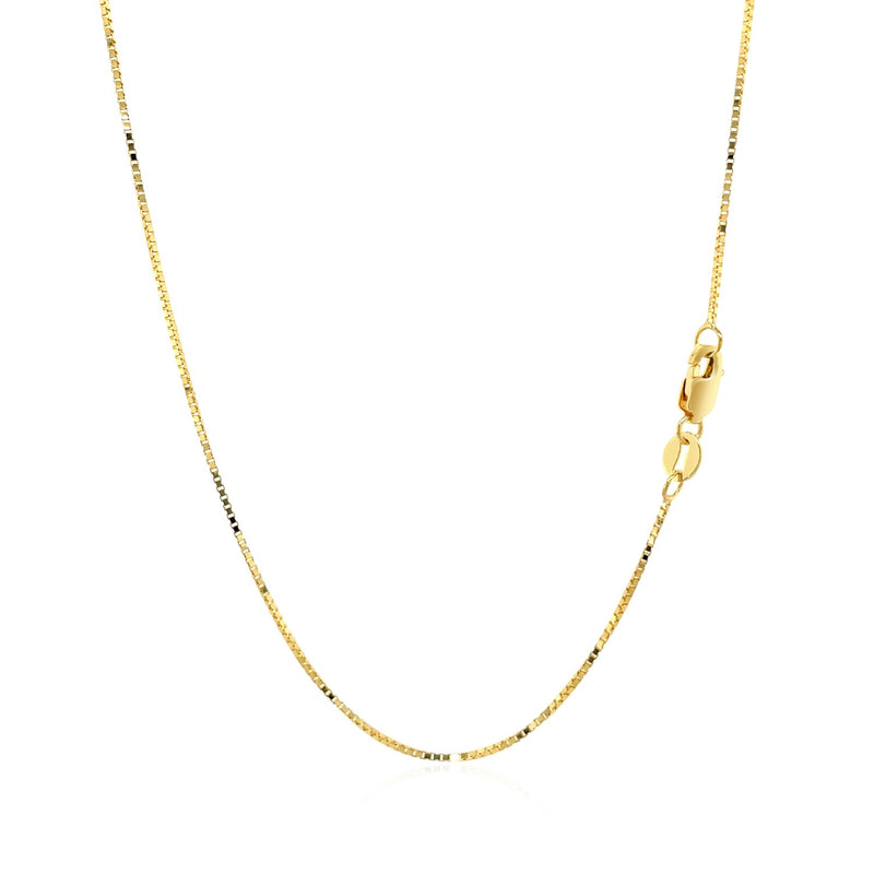 14k Yellow Gold Classic Box Chain (0.68 mm) - Premium Chains - Just $258.99! Shop now at Pulse Designer Fashion