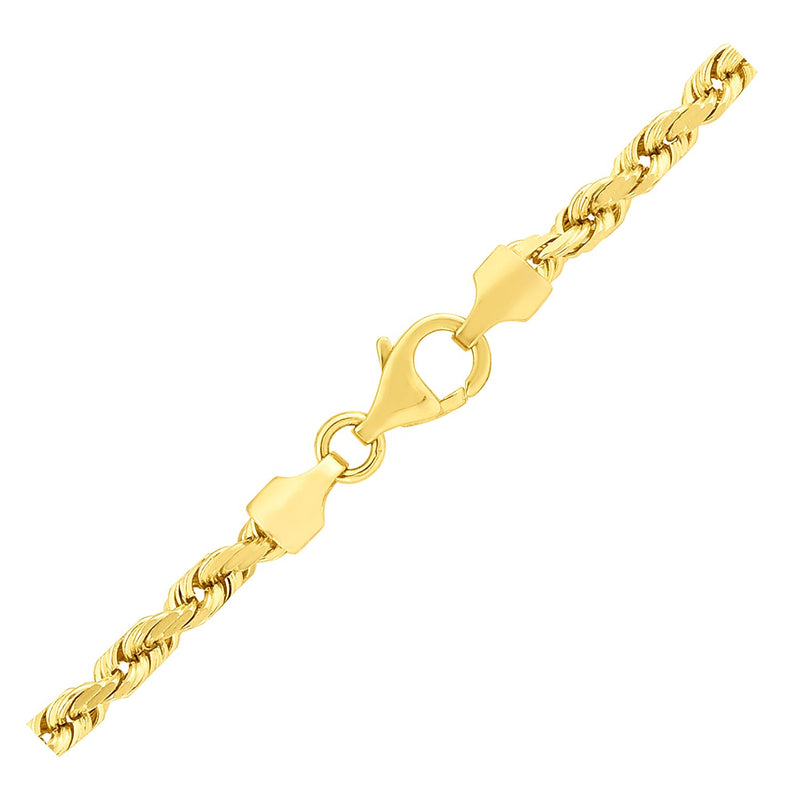 14k Yellow Gold Solid Diamond Cut Rope Chain (3.50 mm) - Premium Chains - Just $2208.99! Shop now at Pulse Designer Fashion