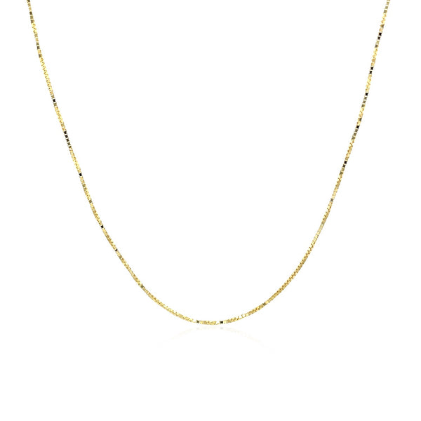 18k Yellow Gold Box Chain 0.6mm (0.60 mm) - Premium Chains - Just $269.99! Shop now at Pulse Designer Fashion