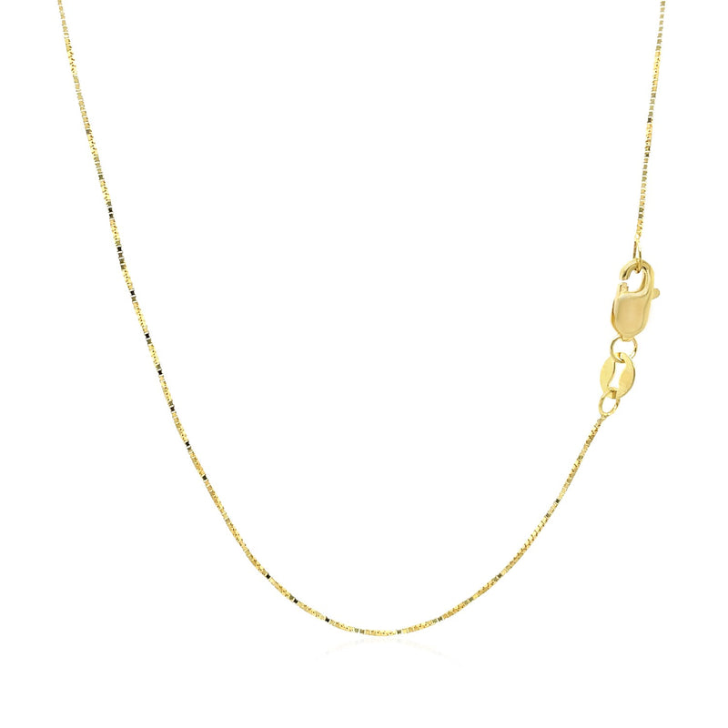 18k Yellow Gold Box Chain 0.6mm (0.60 mm) - Premium Chains - Just $269.99! Shop now at Pulse Designer Fashion