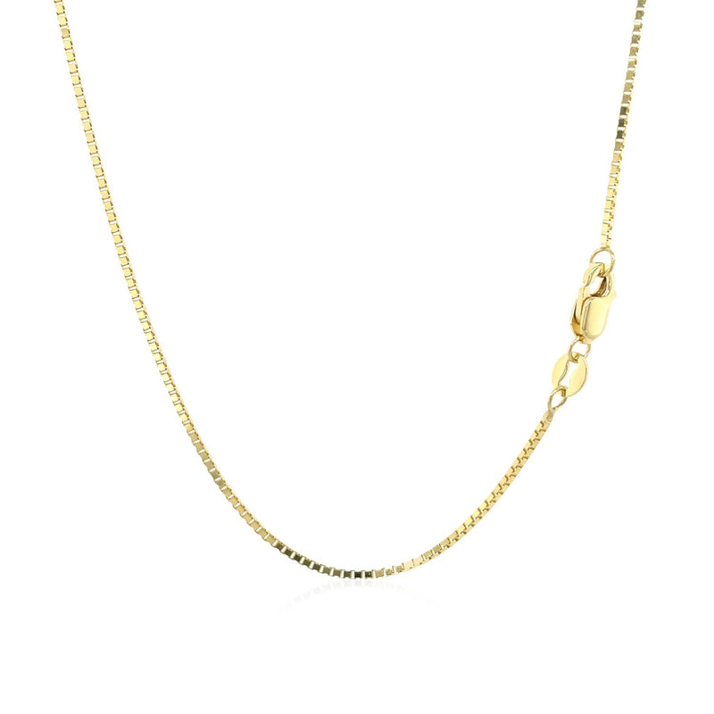 14k Yellow Gold Classic Box Chain (0.85 mm) - Premium Chains - Just $419.99! Shop now at Pulse Designer Fashion