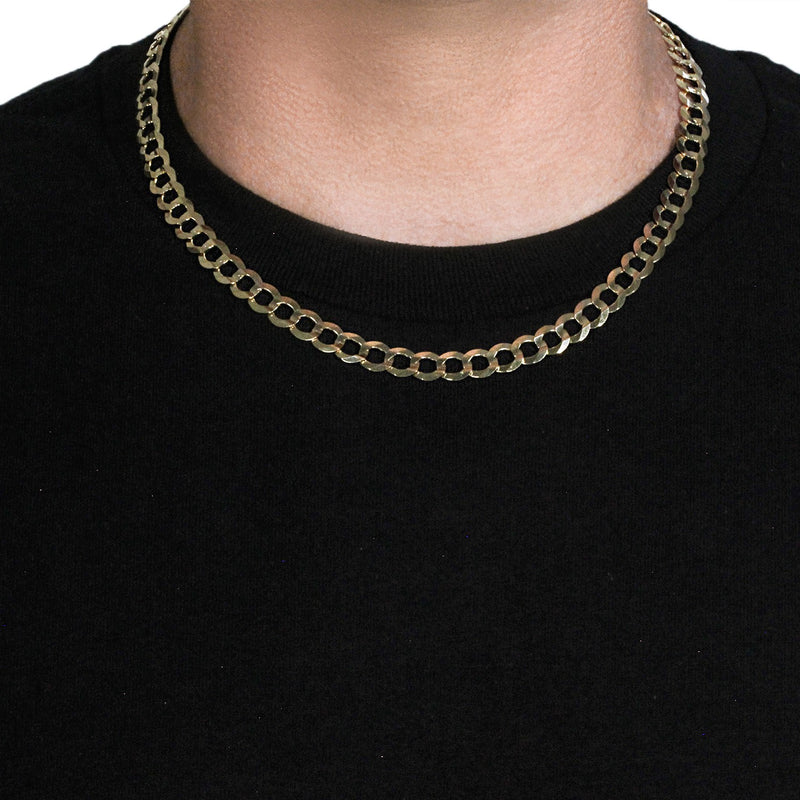 8.2mm 10k Yellow Gold Curb Chain (8.20 mm) - Premium Chains - Just $3458.99! Shop now at Pulse Designer Fashion