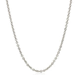 14k White Gold Forsantina Lite Cable Link Chain (2.30 mm) - Premium Chains - Just $528.99! Shop now at Pulse Designer Fashion