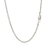 14k White Gold Forsantina Lite Cable Link Chain (2.30 mm) - Premium Chains - Just $528.99! Shop now at Pulse Designer Fashion