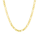 14k Yellow Gold Solid Figaro Chain (3.00 mm) - Premium Chains - Just $896.99! Shop now at Pulse Designer Fashion