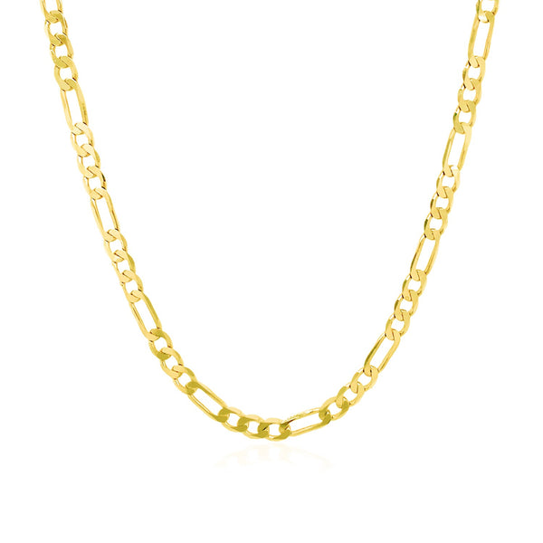 14k Yellow Gold Solid Figaro Chain (3.00 mm) - Premium Chains - Just $896.99! Shop now at Pulse Designer Fashion