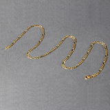 14k Yellow Gold Solid Figaro Chain (3.00 mm) - Premium Chains - Just $896.99! Shop now at Pulse Designer Fashion